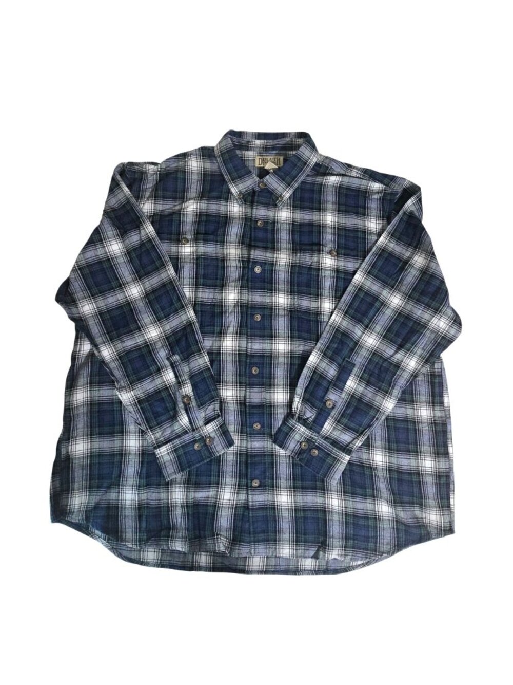 Duluth Trading Co Mens Plaid Long‎ Sleeve Button-Down Shirt 3XL 100% Cotton